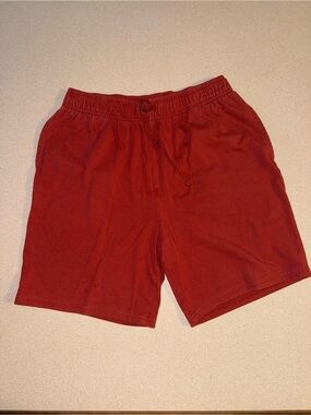 Cat & Jack Boys Size L 10/12 Husky Reddish Orange Pull-On Drawstring Shorts